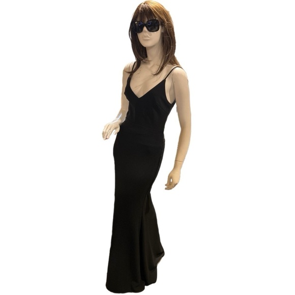 Lulus Black Spaghetti Straps Mermaid Maxi Dress - Picture 2 of 4